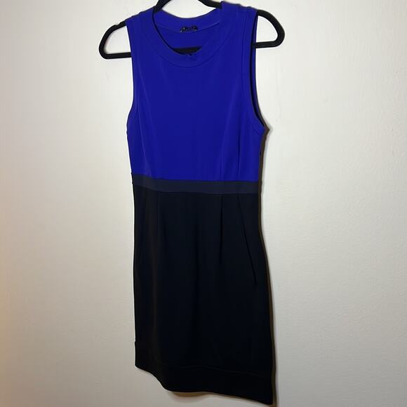 Theory Color Block Sleeveless Sheath Dress Size 8 - Picture 2 of 8